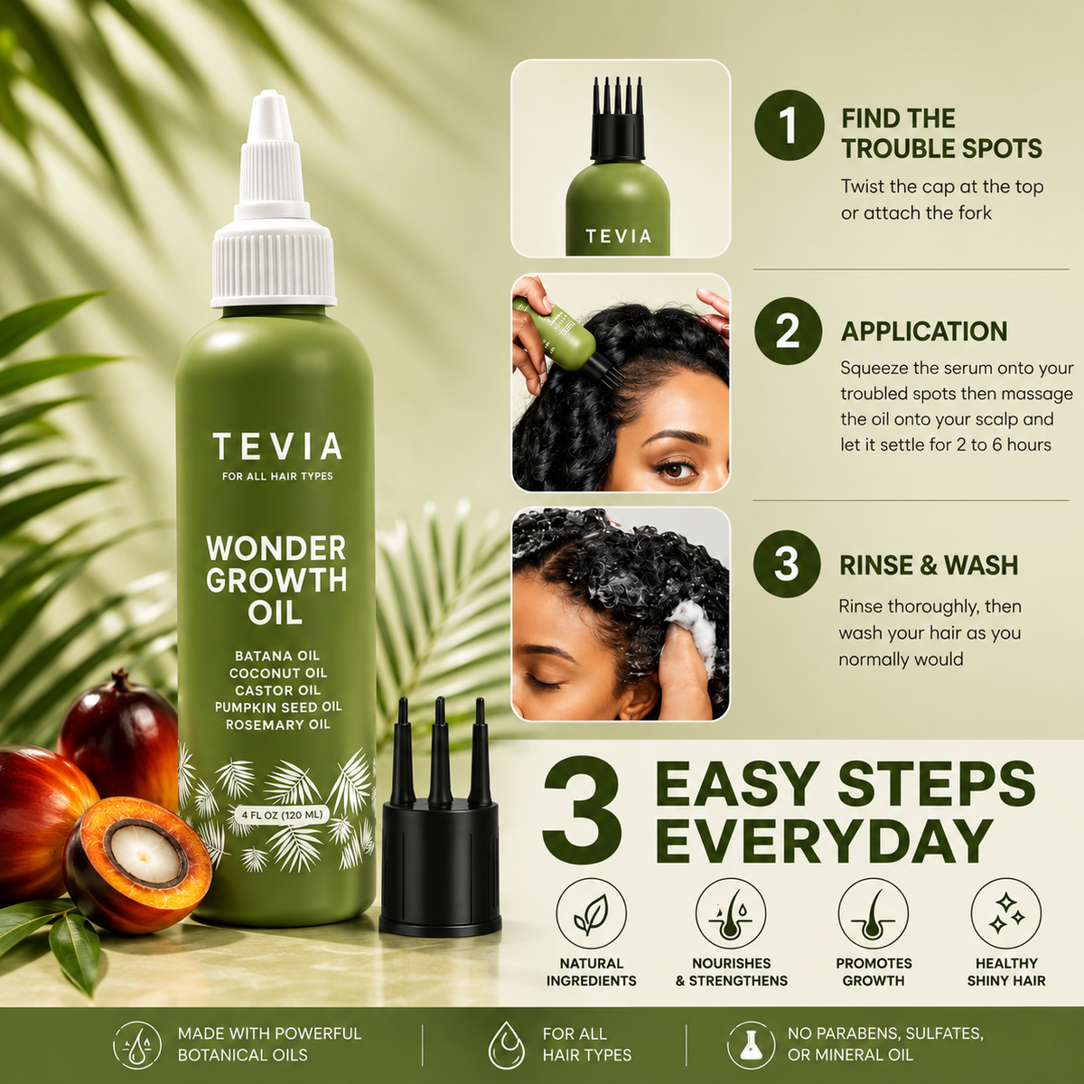 Tevia Wonder Growth Oil