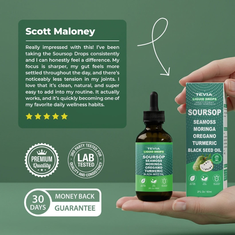 Tevia 10-in-1 Soursop Cleanse Drops